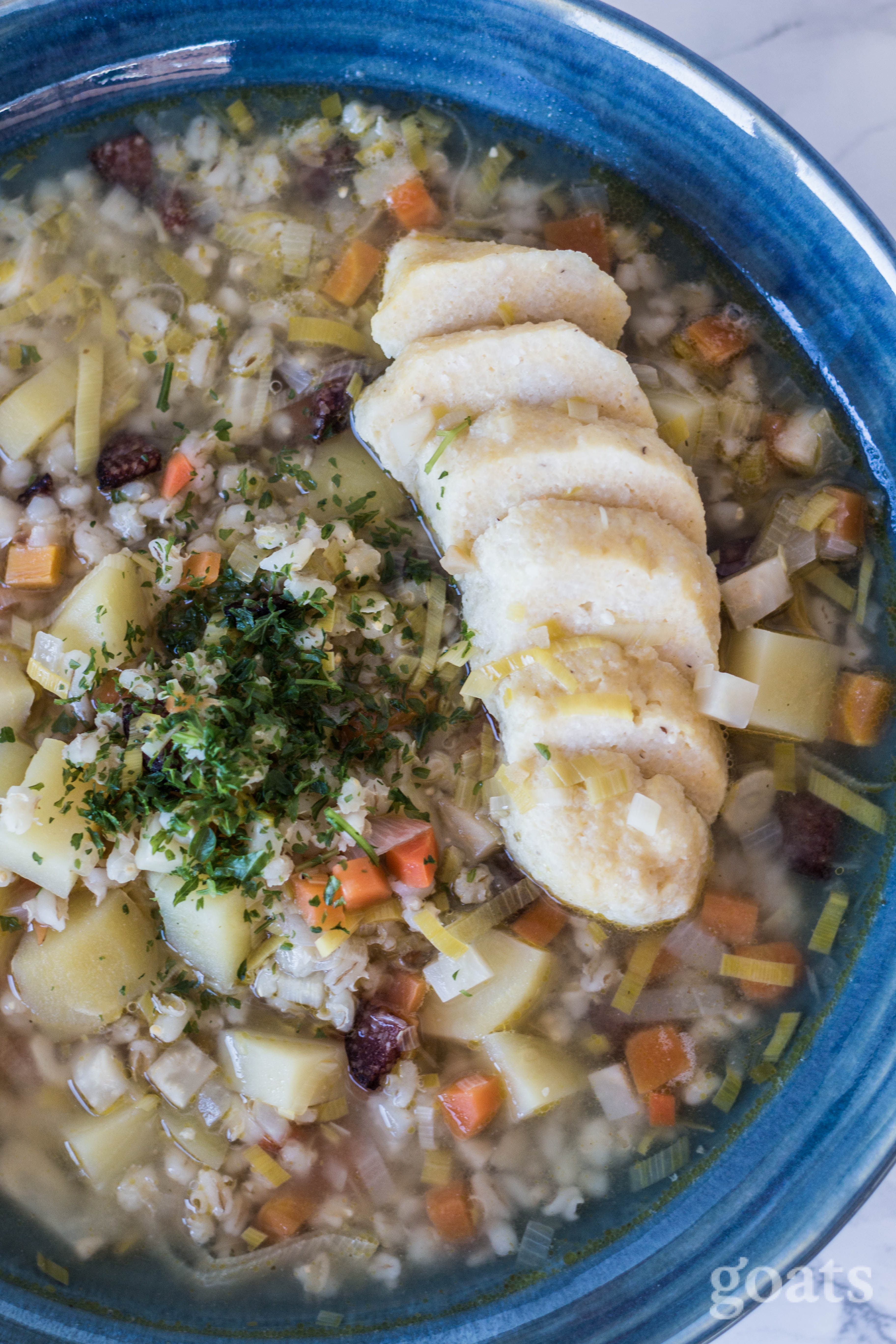 Gerstensuppe mit Hafaloab - goats.today